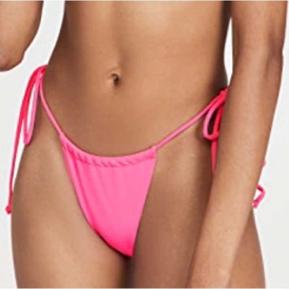 Good American Tiny Tie Triangle Bikini Bottom - image 1
